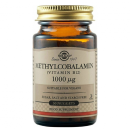 SOLGAR Methylcobalamin Vitamin B12 1000 μcg, 30 nuggets