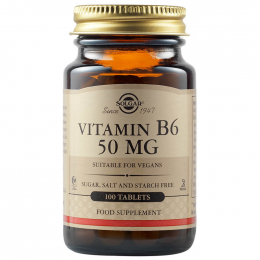 SOLGAR Vitamin B-6 50mg, 100 tabs