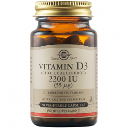 SOLGAR Vitamin D3 2200 IU, 50 veg. caps