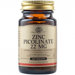 SOLGAR Zinc Picolinate 22mg, 100 tabs