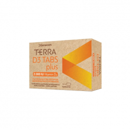 TERRA D3 Plus 2000 IU Συμπλήρωμα Διατροφής με Βιταμίνη D3, 60 tabs