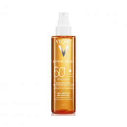 VICHY Capital Soleil Cell Protect Invisible Oil Αδιάβροχο Αντηλιακό Λάδι Προσώπου και Σώματος SPF50 σε Spray, 200 ml