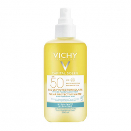 VICHY Capital Soleil Solar Protective Water Hydrating SPF50 Αντηλιακό Νερό Υψηλής Προστασίας με Υαλουρονικό Οξύ, 200 ml