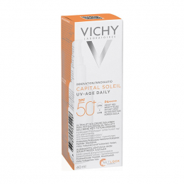 VICHY Capital Soleil UV-Age Daily Tinted Light SPF50+ Λεπτόρρευστο Αντηλιακό Προσώπου με Χρώμα, 40 ml