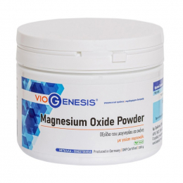 VIOGENESIS Magnesium Oxide Powder με Γεύση Πορτοκάλι, 230 gr